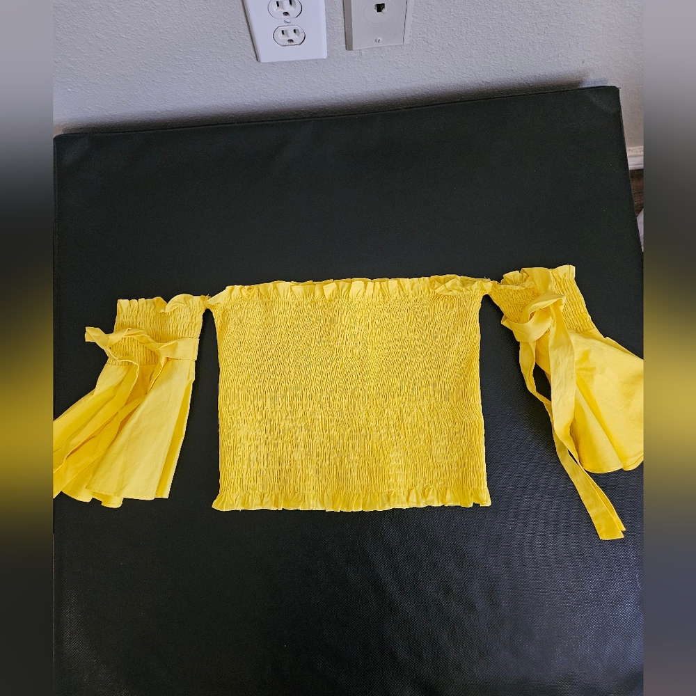 Style Rack Sunny Yellow Smocked Top